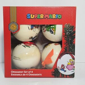 Nintendo Super Mario Christmas Ornament Set of 4 GameStop Exclusive 2018 Holiday